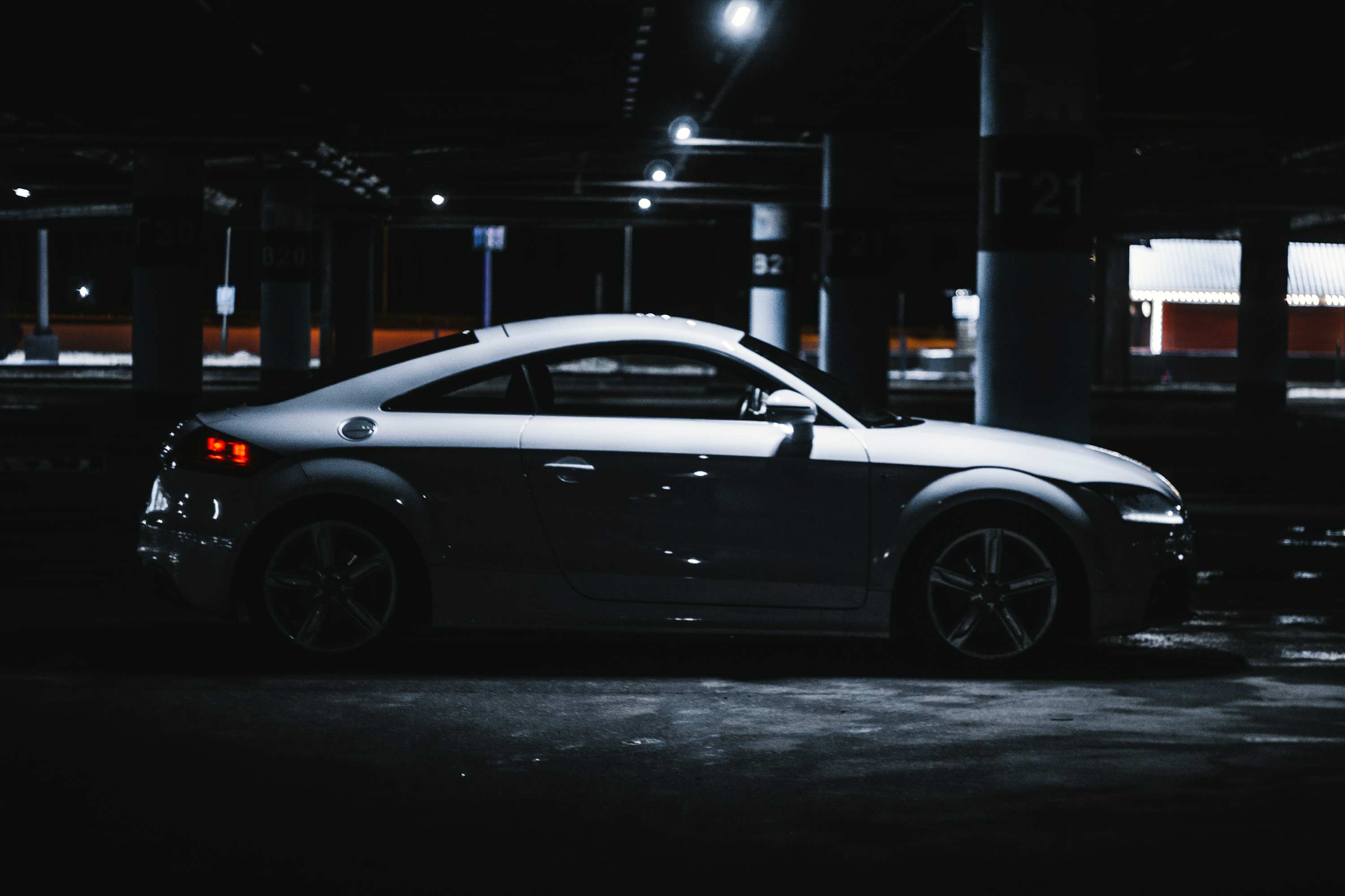 Performance car at night for Newport remapping